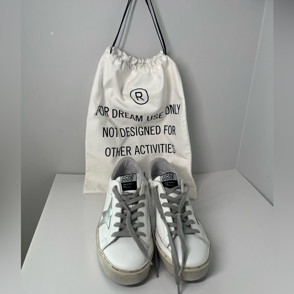 Authentic Golden Goose Hi Star leather sneakers